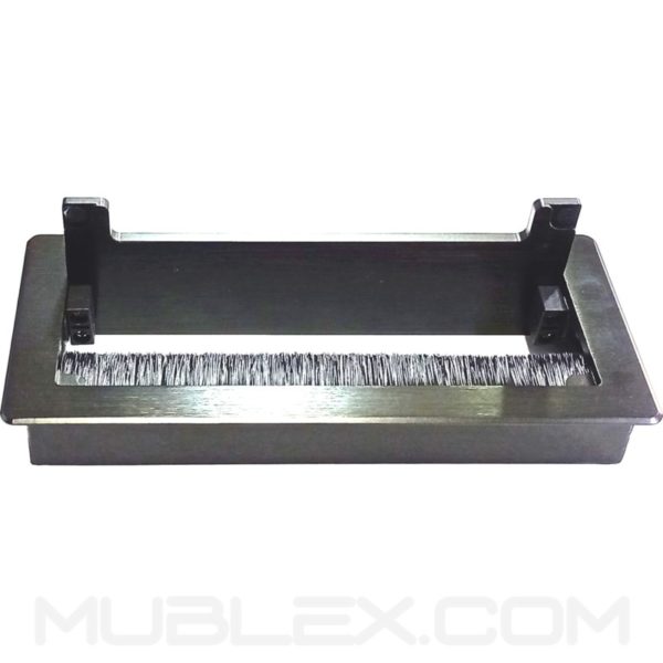 Caja pasacables para mesa Lux gris 4