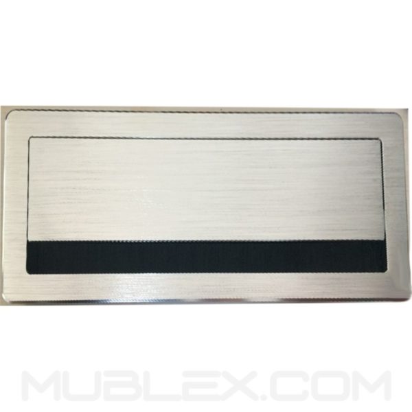 Caja pasacables para mesa Lux gris 5