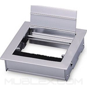 Caja pasacables para mesa Lux mini gris