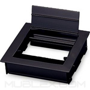 Caja pasacables para mesa Lux mini negro