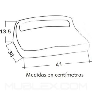 Silla estadio espaldar bajo medidas