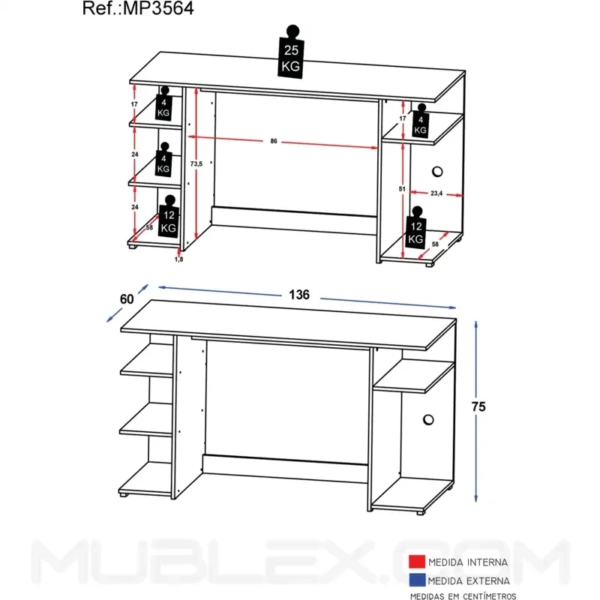 Escritorio Gamer negro 11
