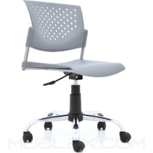 Silla Butterfly giratoria gris cromada