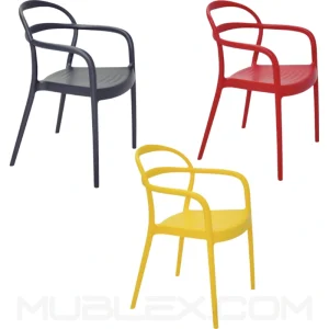 Silla Sissi con brazos polipropileno y fibra de vidrio