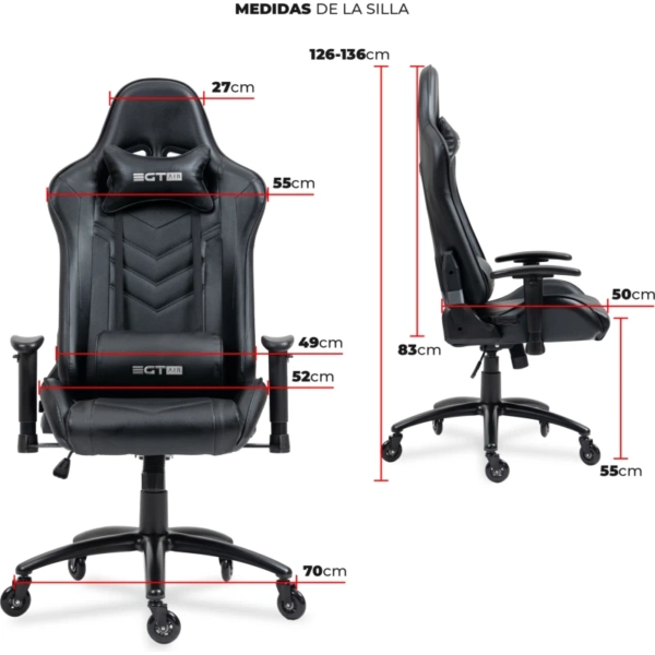 Silla Gamer Egtair Negra 18