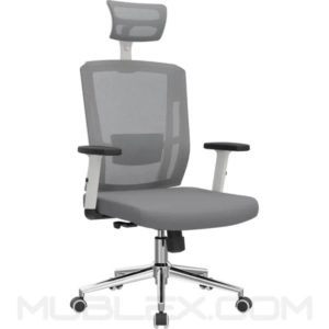 Silla Delphi blanca presidente cromada