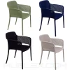 Silla Gabriela con brazos en polipropileno y fibra de vidrio