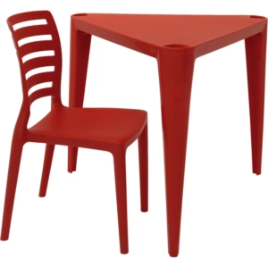 Escritorio con Silla Infantil Rojo 1