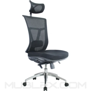 Silla Osaka con cabecero sin brazos negra