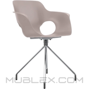 Silla Liz Crema Cromo