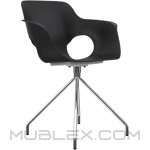 Silla Liz Negra Cromo