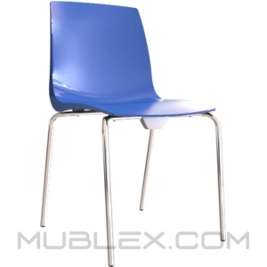Silla Ari Azul Cromo 10