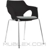 Silla Ole Asisento Tapizado Negra Cromada 14