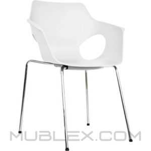 Silla Ole Blanca Cromo