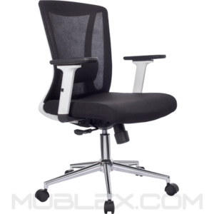 Silla Hungria blanca gerente cromo