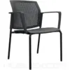 Silla Logan negra con brazos 1