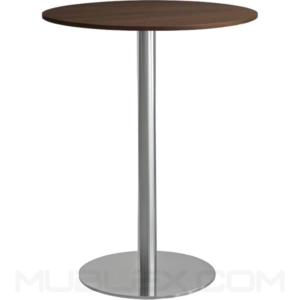 Mesa para bar o barra redonda en madera Aaron