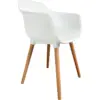 Silla Alida patas madera blanca
