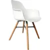 Silla Mireya patas madera blanca