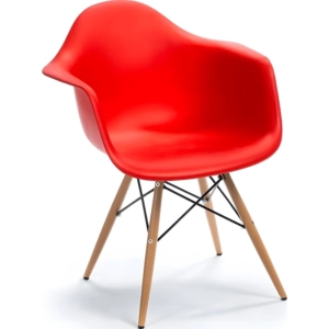 Silla eames con brazos roja 10