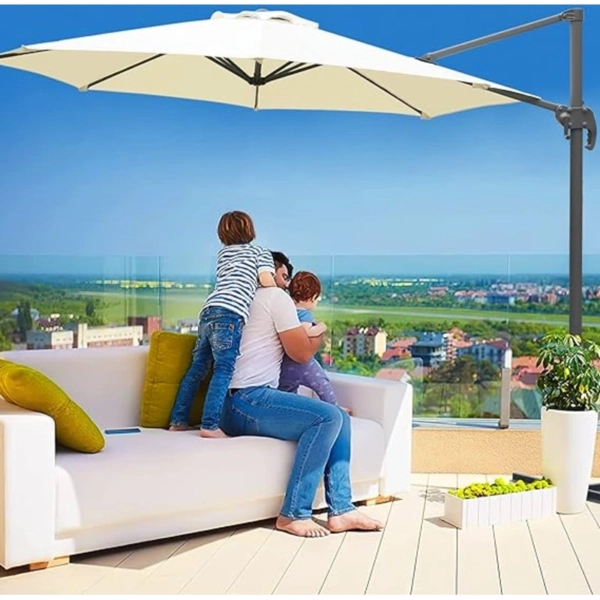 Sombrilla o parasol para exteriores o terraza con brazo ajustable 3