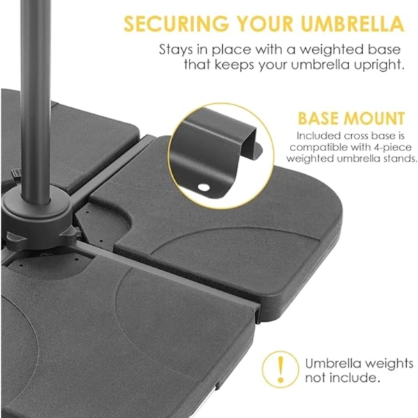 Sombrilla o parasol para exteriores o terraza con brazo ajustable 5