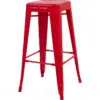 Banca metalica para bar Torix rojo 0