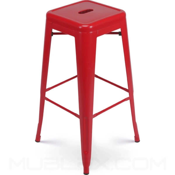 Banca metalica para bar Torix rojo 4