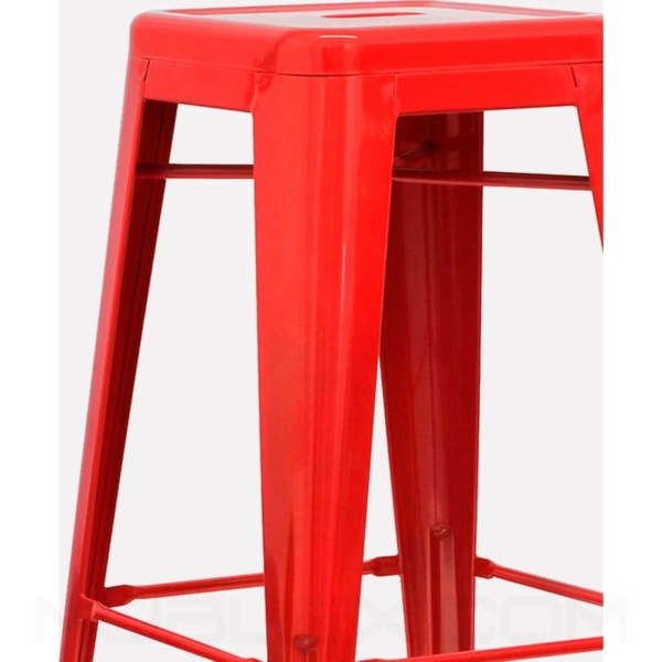 Banca metalica para bar Torix rojo 6