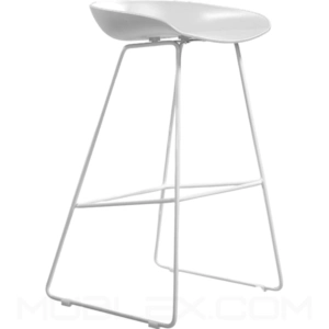 Butaco bar Misuri pintado blanco