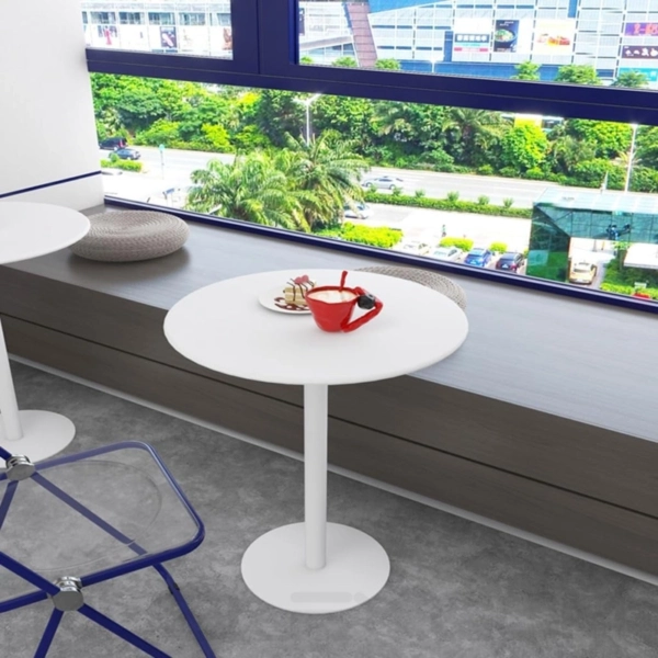 Mesa para cafetería redonda Bianca blanca 13