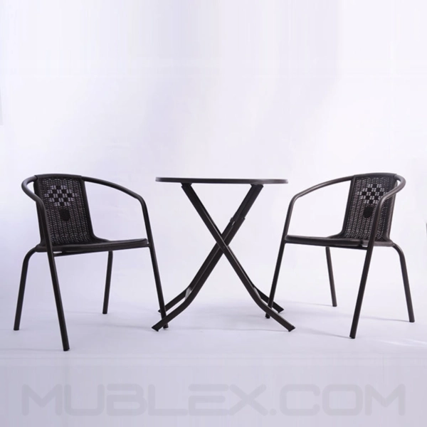 Mesa plegable redonda Litt cafe 12