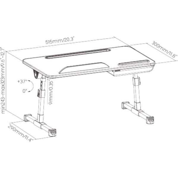 Mesa portatil ajustable 12