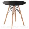 Mesa redonda Eames Round negra 12