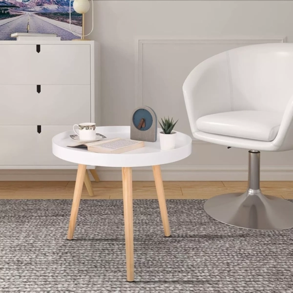 Mesita auxiliar Nice blanca 12