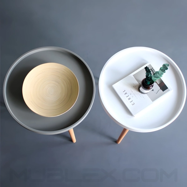 Mesita auxiliar Nice blanca 16