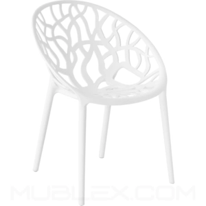 Silla de diseño Flora blanca 1