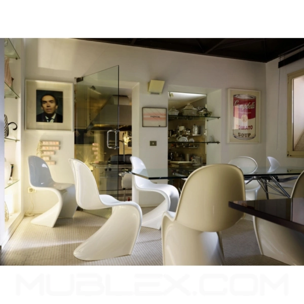 Silla de diseño Panton Mate blanca 5