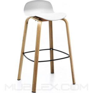 Silla para barra Sienna blanca 11