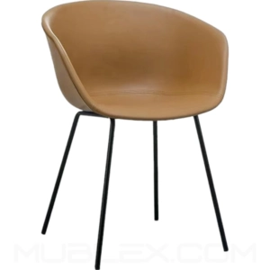 Sillón cuerina Roger café 1