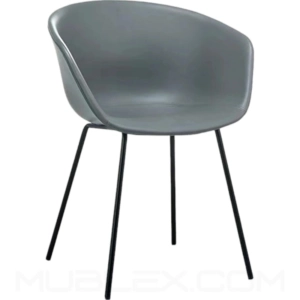 Sillón cuerina Roger gris claro 1