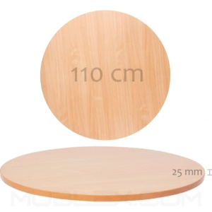 Superficie Madera melamina redonda 110 cm