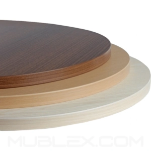 Superficie en madera melamina redonda
