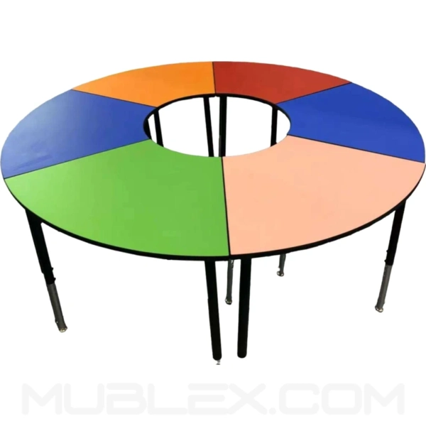 6 Mesa pupitre trapezoidal curva Preescolar