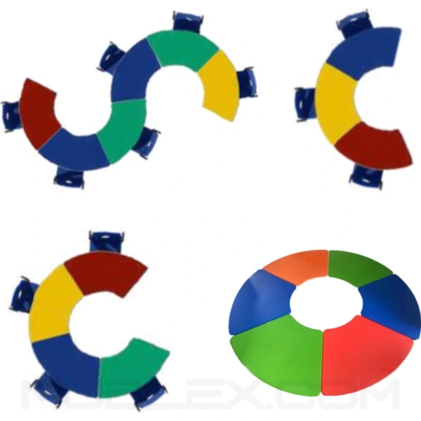 Mesa pupitre trapezoidal curva Preescolar diseños