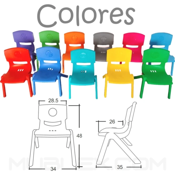 Sillas infantiles Kinder Preescolar colores