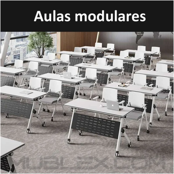 Escritorio plegable movil duo aula 2