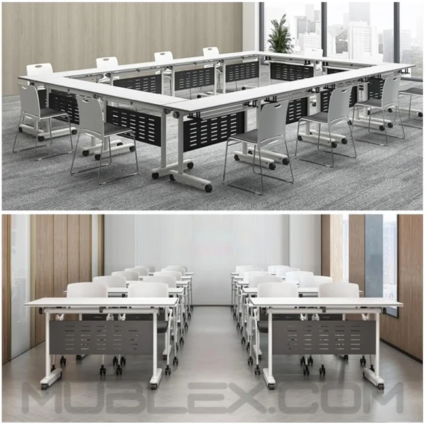 Mesa plegable modular movil abatible Contecta multiples 1