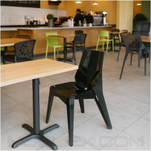 Silla Diamante negro cafeteria