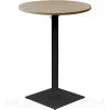 Mesa bar Base Piatto Cuadrada negro superficie redonda